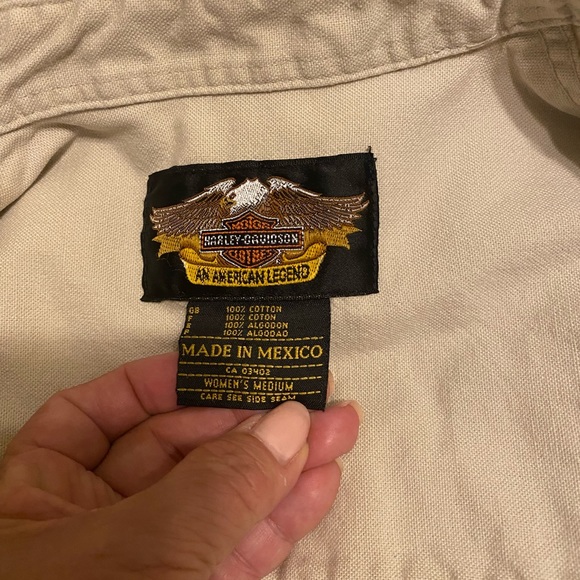 Tan Harley Davidson women’s long sleeve shirt - Picture 3 of 3